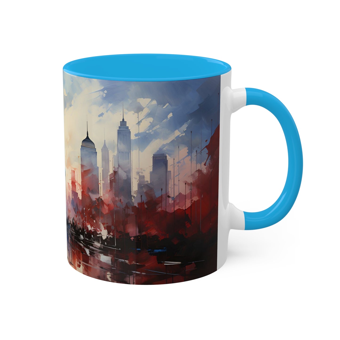 USA Land of the Free Colorful Mugs, 11oz