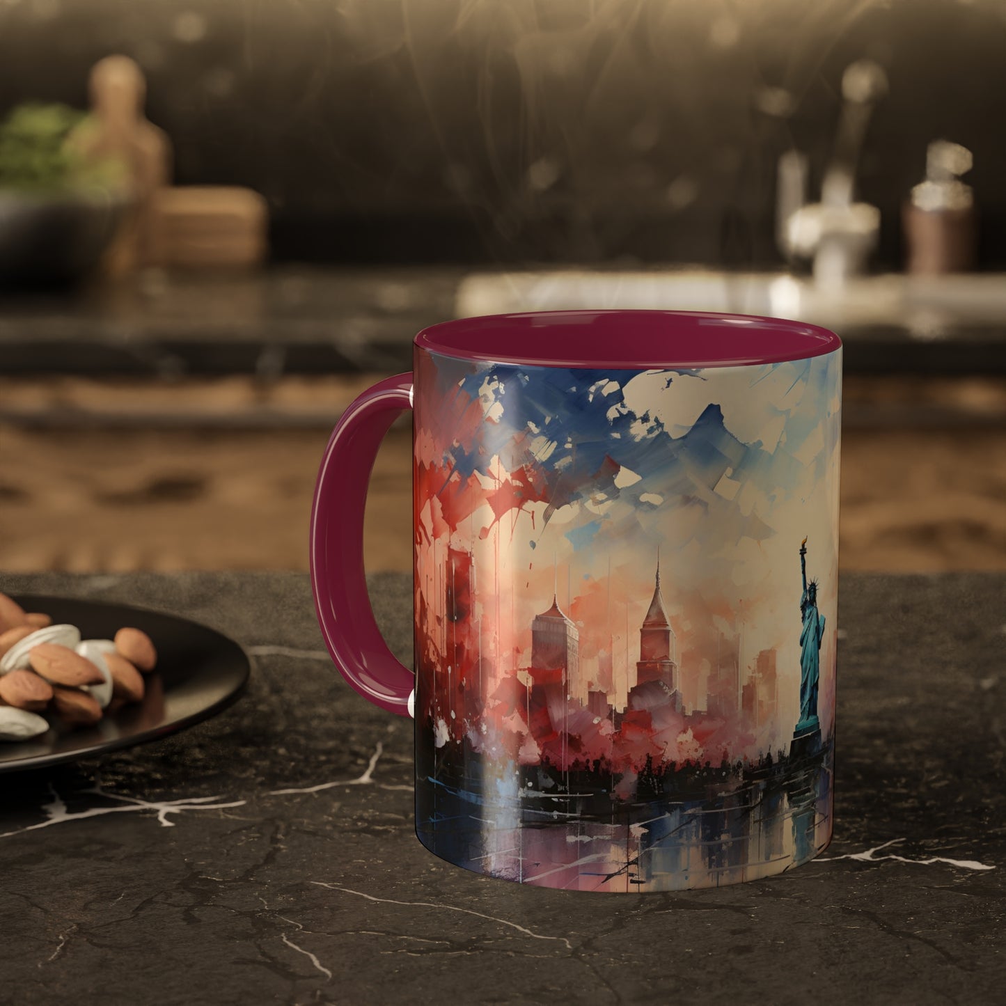 USA Land of the Free Colorful Mugs, 11oz
