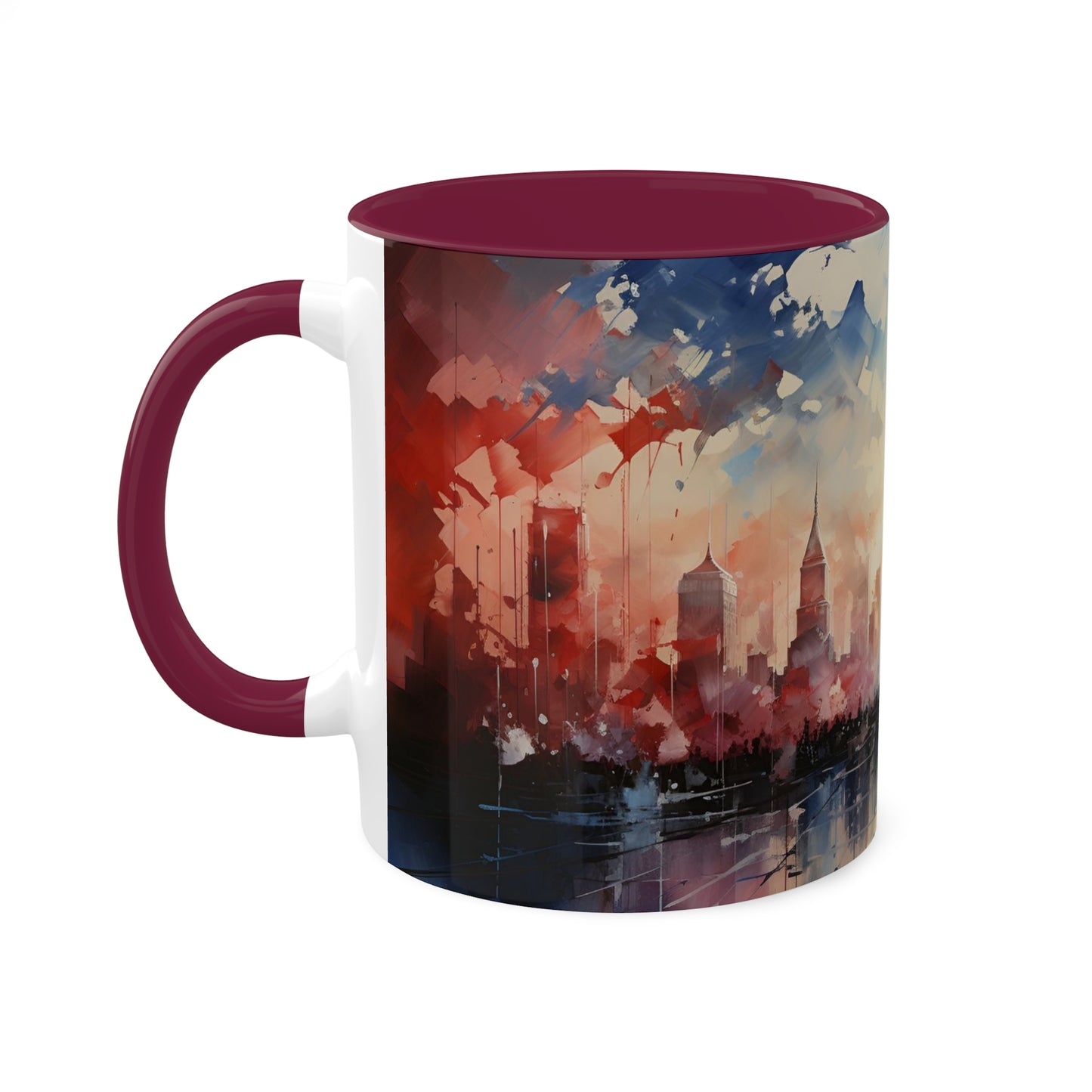 USA Land of the Free Colorful Mugs, 11oz
