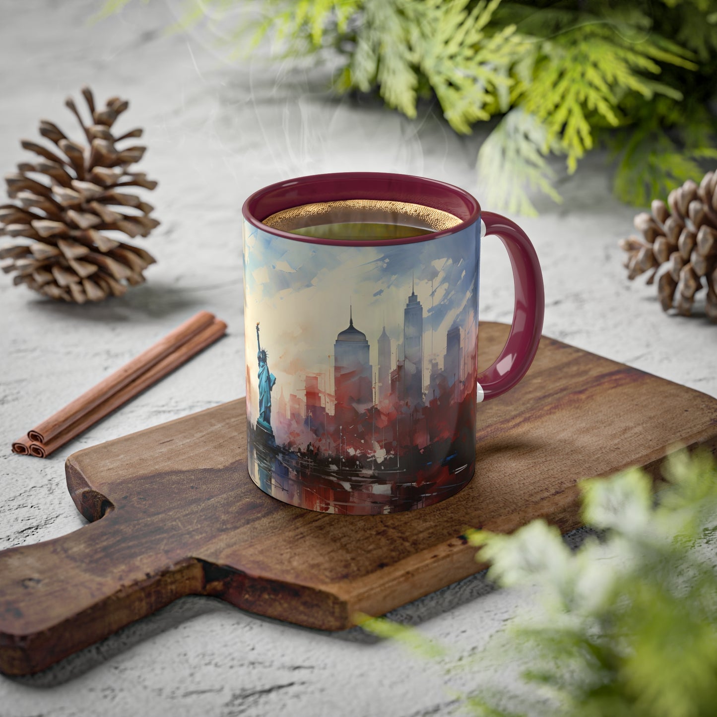 USA Land of the Free Colorful Mugs, 11oz