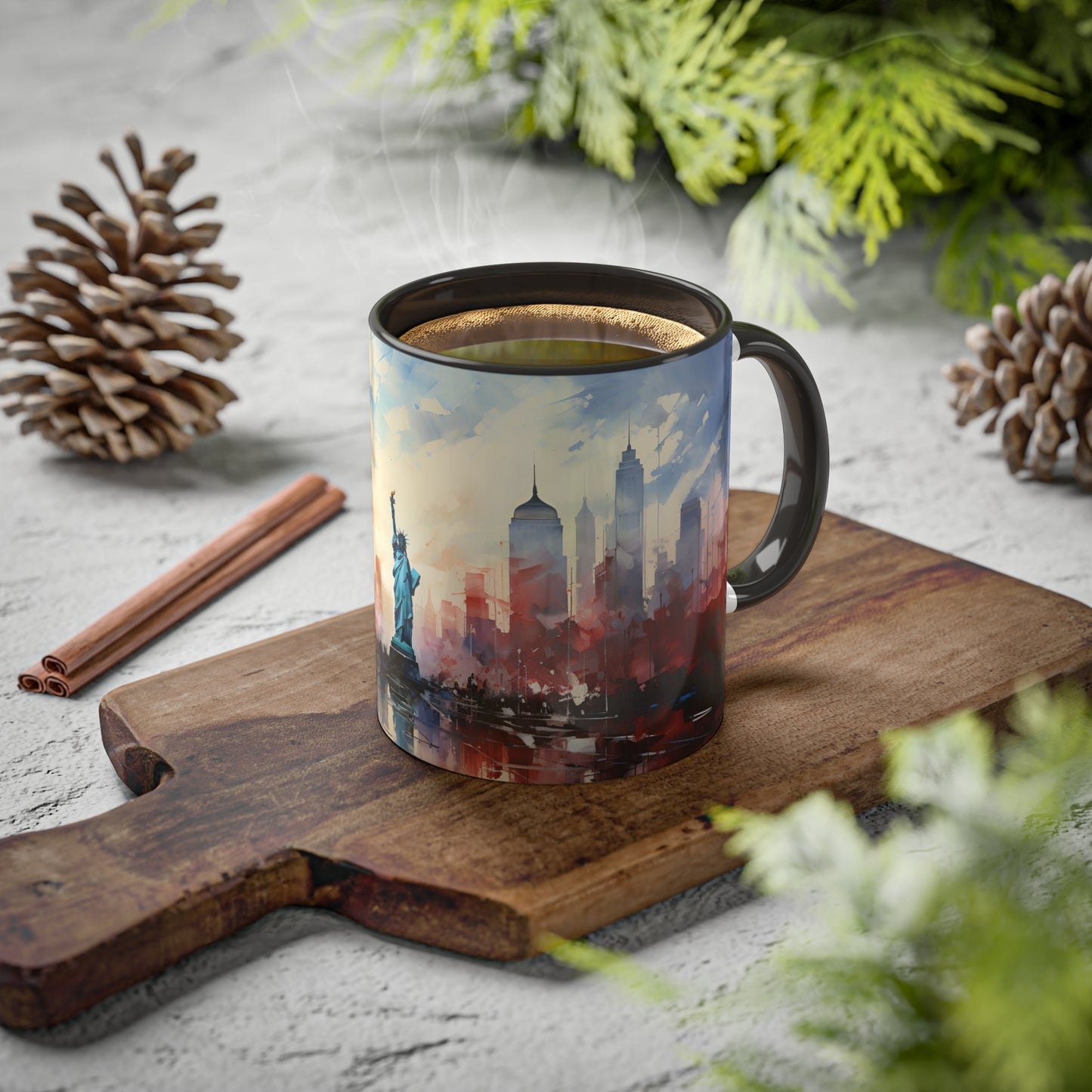 USA Land of the Free Colorful Mugs, 11oz