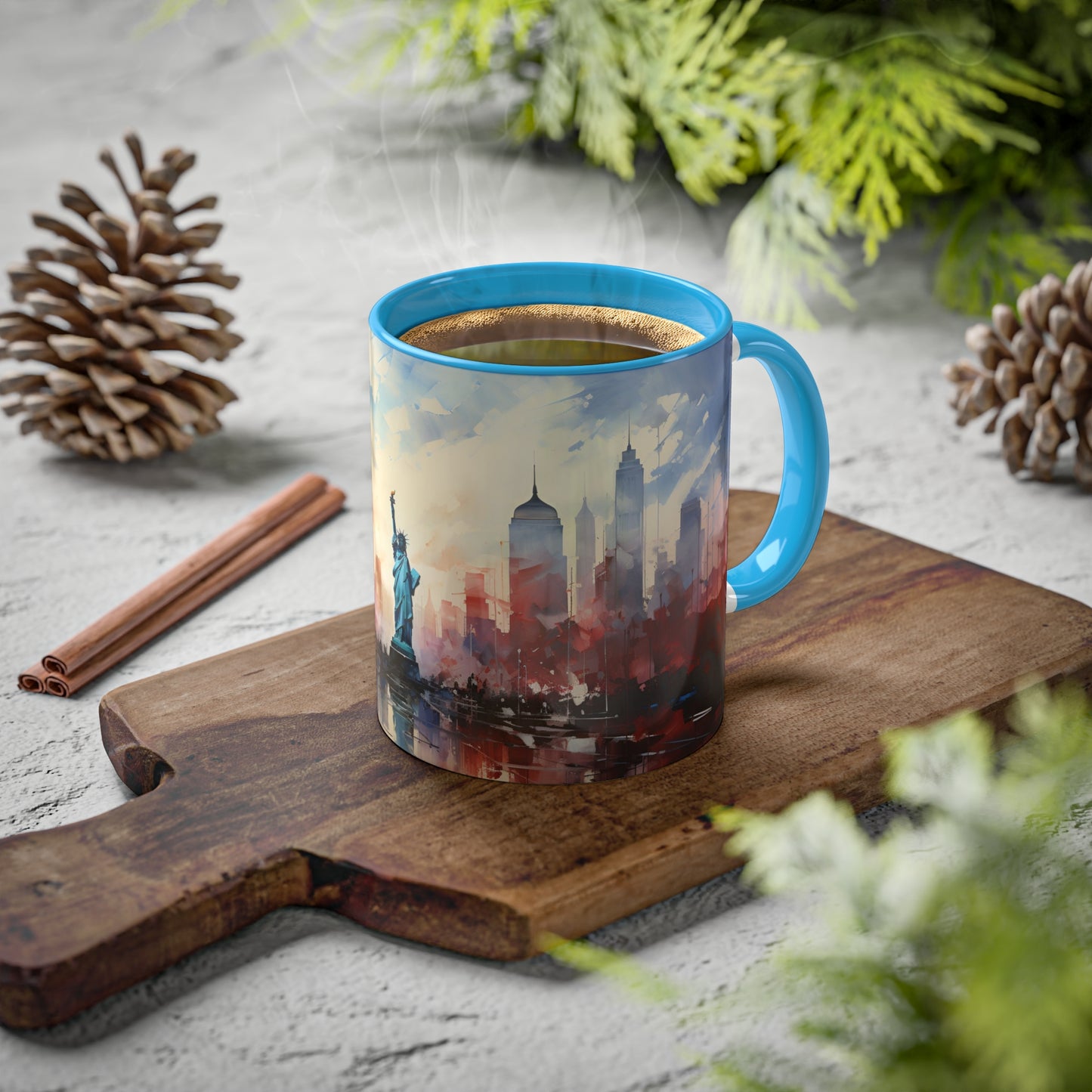 USA Land of the Free Colorful Mugs, 11oz