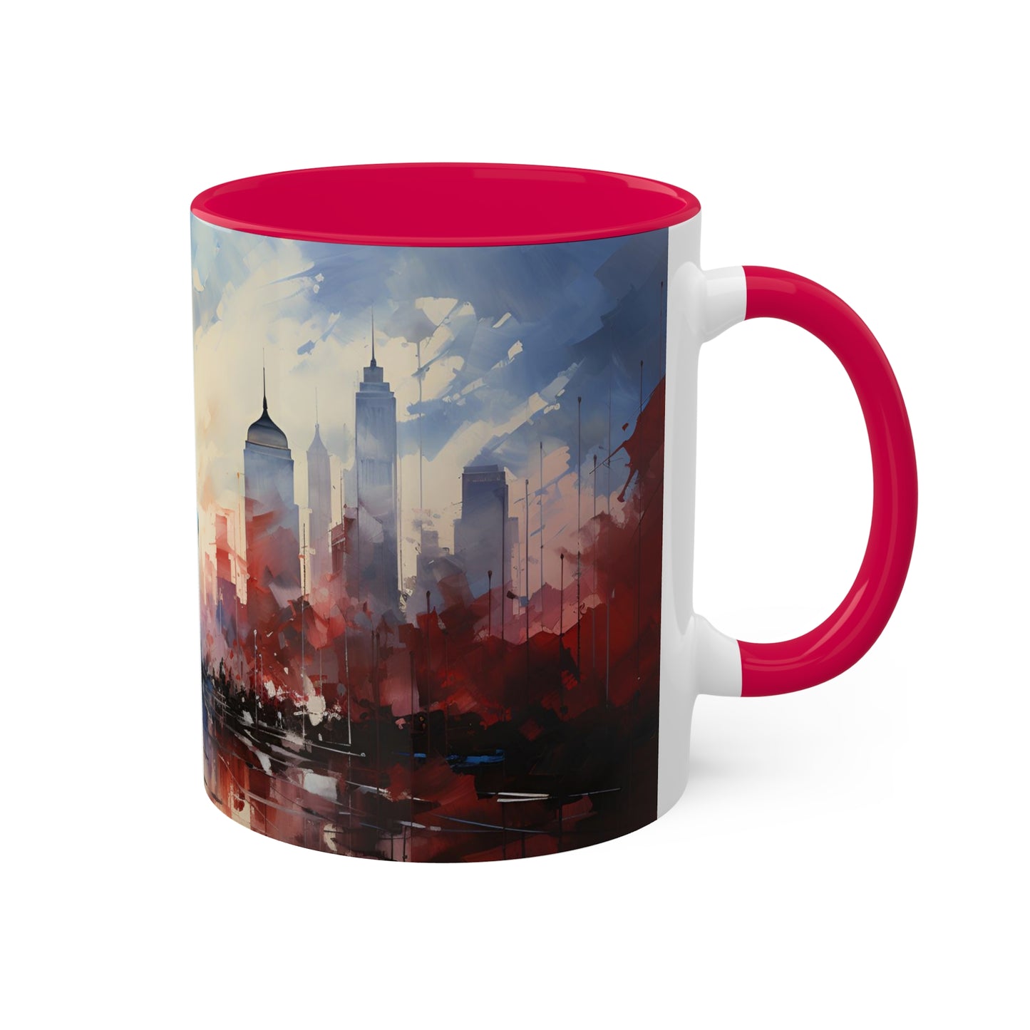 USA Land of the Free Colorful Mugs, 11oz