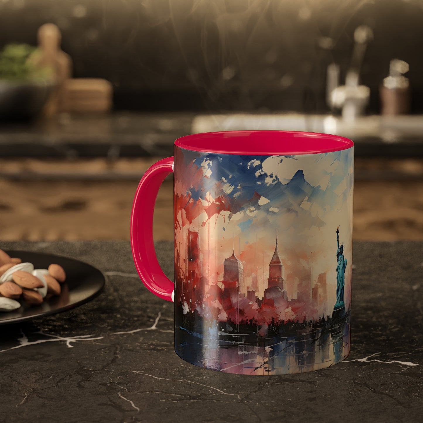 USA Land of the Free Colorful Mugs, 11oz