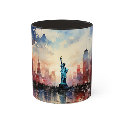 USA Land of the Free Colorful Mugs, 11oz