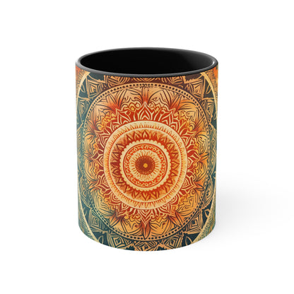 Mandala Accent Coffee Mug, 11oz