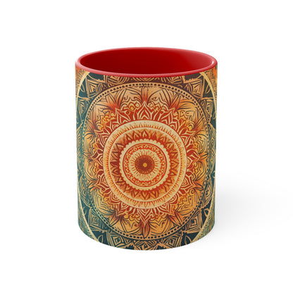 Mandala Accent Coffee Mug, 11oz