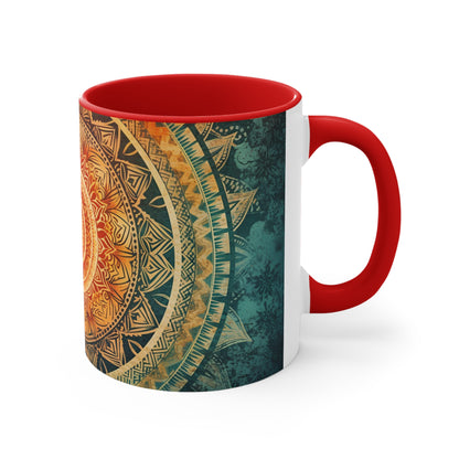Mandala Accent Coffee Mug, 11oz