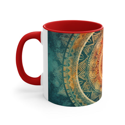 Mandala Accent Coffee Mug, 11oz