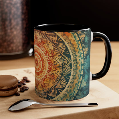 Mandala Accent Coffee Mug, 11oz