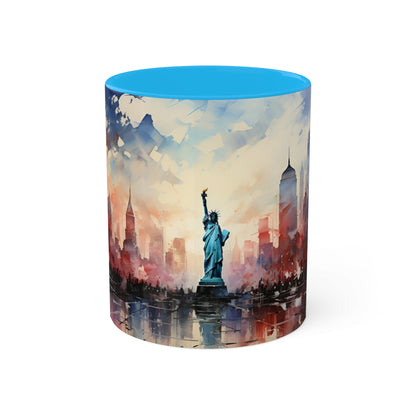 USA Land of the Free Colorful Mugs, 11oz