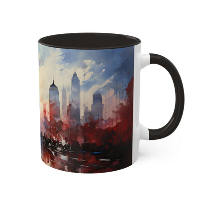 USA Land of the Free Colorful Mugs, 11oz