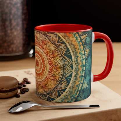 Mandala Accent Coffee Mug, 11oz