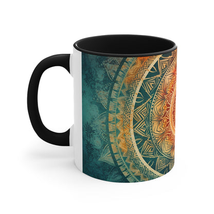 Mandala Accent Coffee Mug, 11oz