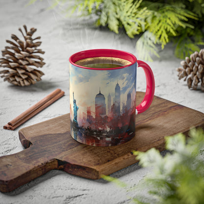 USA Land of the Free Colorful Mugs, 11oz