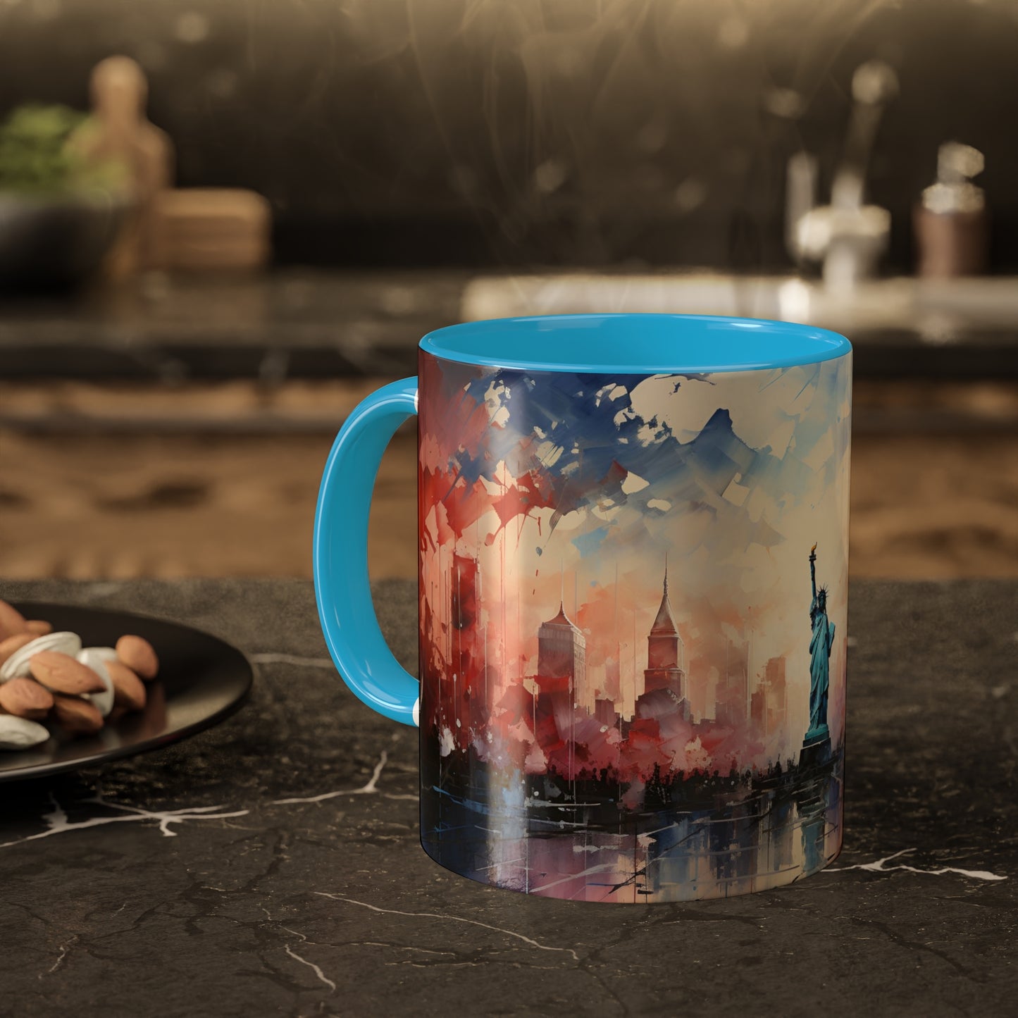 USA Land of the Free Colorful Mugs, 11oz
