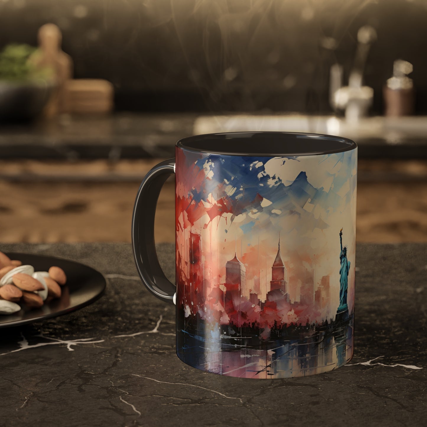 USA Land of the Free Colorful Mugs, 11oz