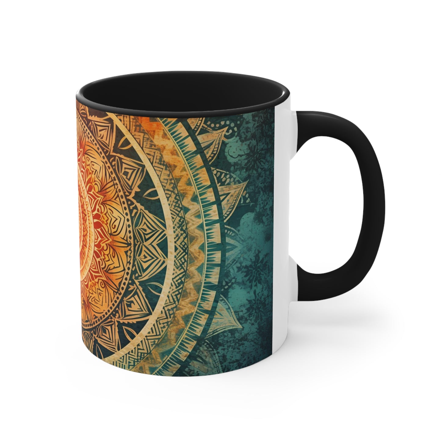 Mandala Accent Coffee Mug, 11oz
