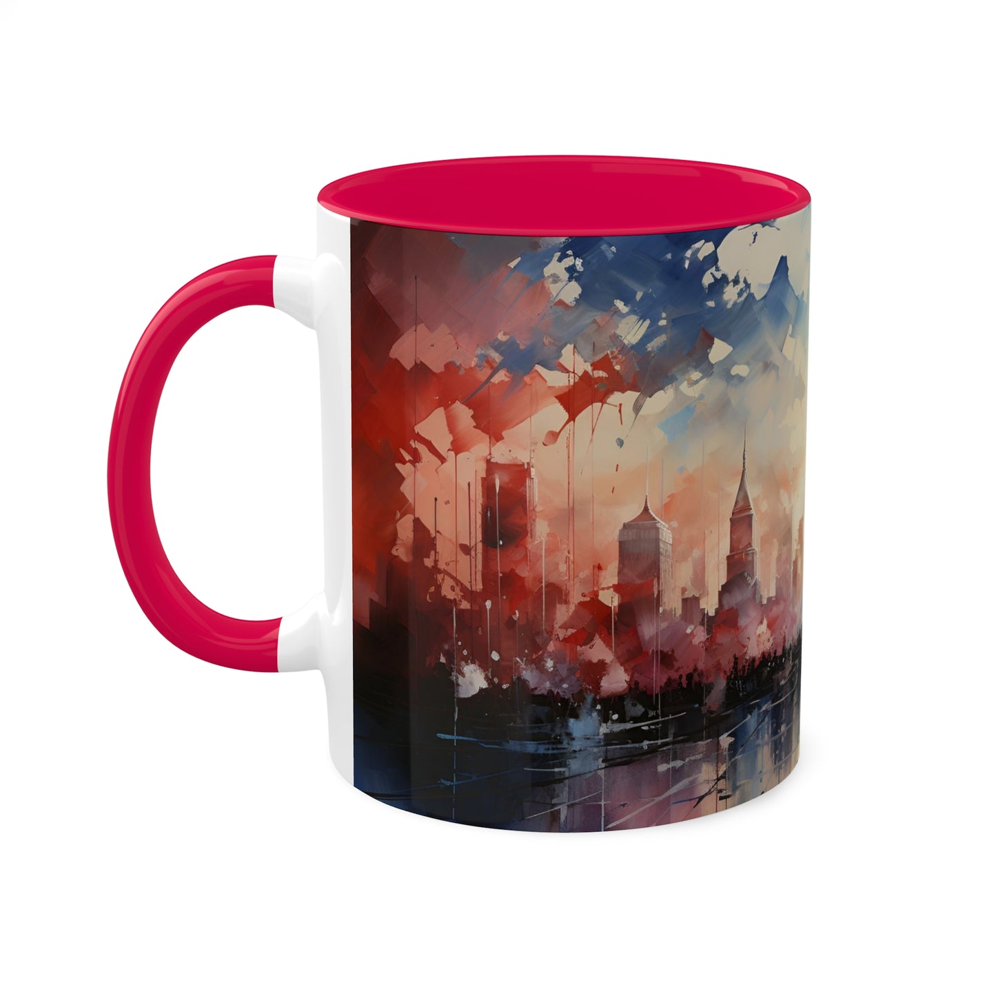 USA Land of the Free Colorful Mugs, 11oz