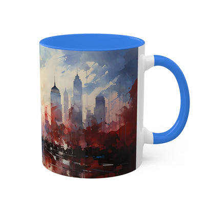 USA Land of the Free Colorful Mugs, 11oz